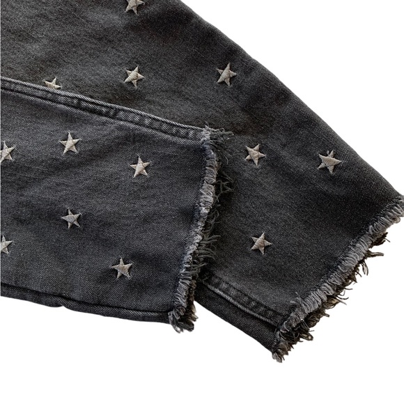 Abercrombie & Fitch Black High Rise Star Embroidered Jeans - Picture 6 of 8
